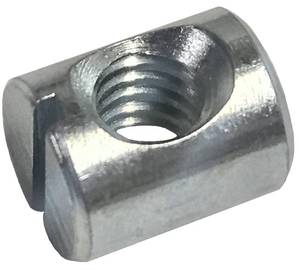 lot 3730 image: (12) Cross DowelsBarrel Nuts - 14-20 12mm X 10mm Zinc-Plated CNC - Retail $12