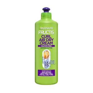 lot 3751 image: Garnier Fructis Curl Nourish Air Dry Cream XL Leave In Conditioner, Sulfate-Free Curl Defining Cream For Moisture and Frizz Control Waves, Curls, and Coils, Value Size, 16.9 Fl Oz - Retail $9