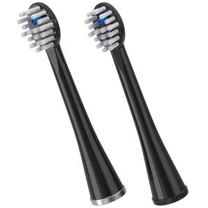 lot 3759 image: Waterpik Compact Replacement Brush Heads for Sonic-Fusion Flossing Toothbrush SFRB-2EB, No Covers, 2 Count Black - Retail $15