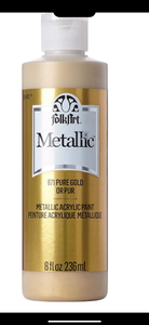 lot 3795 image: FolkArt Acrylic Paint in Assorted Colors (8 oz), , Pure Gold