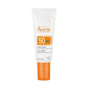 lot 3796 image: Av�ne Mineral Sunscreen SPF 50 Face Lotion, fast absorbing, 100% Mineral Sunscreen, Protects against UV, pollution  bluelight, With with Zinc Oxide  Bisabolol, 80 minute water resistance 1.3 oz - Retail $38