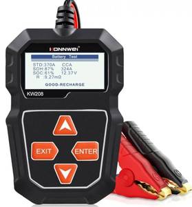 lot 63531 image: KW208 12V Car Battery Tester, Battery Load Tester Automotive 12V Alternator Starter Tester Digital Auto Battery Analyzer Charging Cranking System Tester for Car Truck Marine Motorcycle Boat - Retail $36
