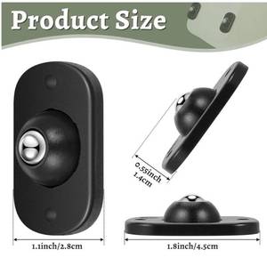 lot 63540 image: 7 Pcs Self Adhesive Caster Wheels Appliance Rollers Appliance Sliders for Kitchen 360° Swivel Universal Wheel Mini Small Kitchen (Black with 1 Steel Ball Style) - Retail $10