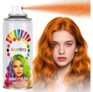 lot 63553 image: Halloween Hair Spray,Temporary Hair Color Spray for Women Kids Men,Washable Hairspray,Colored Hair Spray,Color Hairspray for Halloween,Party,Cosplay,Christmas Day (Orange) - Retail $10