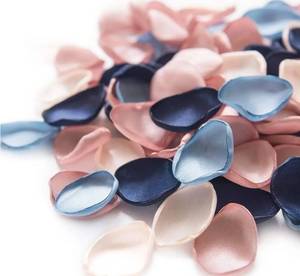 lot 63564 image: Lings moment Rose Petals, Silk Flower Petals for WeddingAisleFlower Girl BasketsTable Centerpiece D�cor,etc.Dusty Rose Navy Blue 200pcs - Retail $17