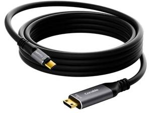 lot 63572 image: USB C to Mini HDMI Cable 4 FT, (NOT HDMI), 4K60Hz, USB Type-C to Mini HDMI Uni-Directional Cord, Compatible with iPhone 171615 Series, MacBook, iPad Pro, Portable Monitor, Steam Deck, ROG All - Retail $15