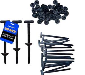 lot 63573 image: 150 PCS Nylon Universal Cable Tie Buckle  Self-Locking Zipper Clips for AutoCar Repair & Garage Organization  UV-Resistant Zip Tie Clips for Home & Industrial Use - Retail $20