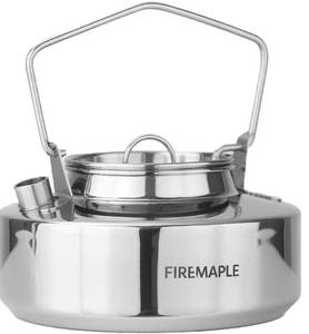 lot 63583 image: Fire-Maple Antarcti Portable 0.6 Liter Lightweight Stainless Steel Camping Kettle  Durable and Portable Camp Tea Pot  Ideal for Bushcraft and Outdoor Campfire Use - Retail $30