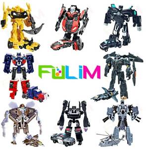 lot 63588 image: 8 Pcs Mini Car Robot Toys, 3.5-inch Small Hero Action Figures, Birthday Favors Toys for Kids Age 5 and up. - Retail $28