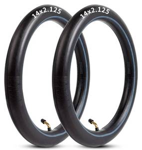 lot 63605 image: Heavy-Duty 14 x 2.125 Inner Tube 14 Inch Electric Bike Tubes with Angled Valve Stem for Replacement Electric Scooters and E-Bike Tire Tube 2 Packs - Retail $14