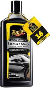 lot 63637 image: Meguiars Ultimate Liquid Wax, Improved Liquid Car Wax Formula for Durable Protection that Shines, Premium Towel and Applicator Pad Car Accessories Included, 16 Oz Bottle - Retail $20