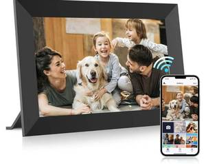 Digital Picture Frame 32GB Storage 10.1 Inch WiFi Electronic Photo Frames SD Card Slot IPS Touch Screen HD Display Auto Rotate Slideshow Share Videos Photos Instantly Send Wishes Remotely - Retail: $65