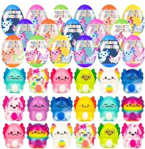 lot 63646 image: 24 Pack Prefilled Easter Eggs with Slow Squishy Toys Axolotl Toy Easter Eggs Filled for Kids Boys Girls Easter Basket Stuffers Party Favors Easter Egg Fillers Hunt (Egg) - Retail $30
