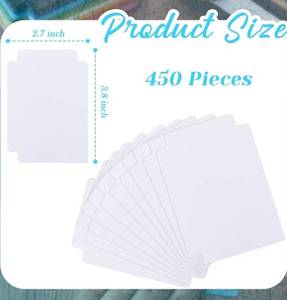 lot 63648 image: 450 Pcs Trading Card Dividers Page Dividers with Tabs Plastic Playing Sports MTG Card Separators with Side Labels for Games Sports(White) - Retail $29