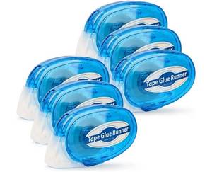 lot 63676 image: 6 Pack Scrapbook Tape, 26 Ft x 0.31 in Double Sided Tape Roller, Permanent Adhesive Tape Dispenser Runner, Photo-Safe Glue Tape Roller for Scrapbooking, Crafts and Arts Projects, Smooth & Clean - Retail $8