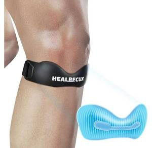 lot 63682 image: Patella Band, Knee Strap Patella Tendon Support for Knee Pain & Tendonitis, Patella Stabilizer Knee Brace for Running, Basketball, Jumpers Knee, Tennis, Volleyball & Squats - Inky 1 Pack - Retail $20