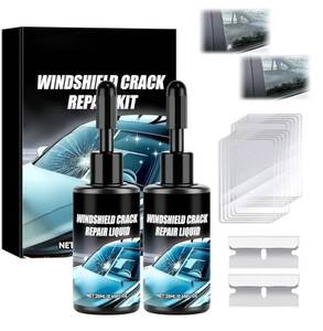 lot 63684 image: 2Pcs Windshield Chip Repair Kit - 2026 Upgrade Car Windshield Crack Repair Kit, 5MinQuick-Glass Repair Liquid,Glass Repair Liquid for Long-Lasting for Windshields, Mirrors,All Crack Types - Retail $10