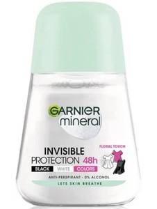 lot 63688 image: Garnier Mineral Invisible Roll-On floral Scent, Womens Antiperspirant Roll-On Alcohol-Free, Lets Skin Breathe, Clean Cotton, 1.7 Fl. Oz. (PACK OF 2) - Retail $24