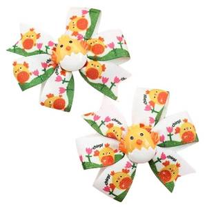 lot 63696 image: Unique Easter Rabbits and Flower Hair Clip Holiday Theme Hairpin Suitable for and Adults Who Love Dressing Up E - Retail $8
