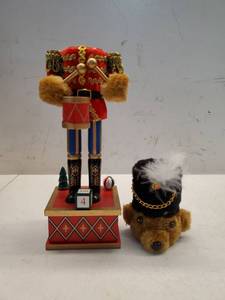 lot 63771 image: Christmas Nutcracker Drummer Figure (Head Needs to Be Glued Back On) - Retail $18