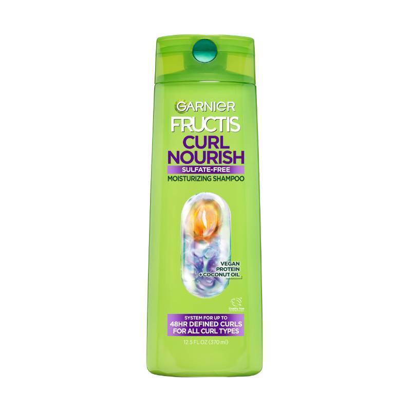 lot 56971 image: Garnier Fructis Curl Nourish Sulfate Free Moisturizing Shampoo, 12.5 Fl Oz, 1 Count (Packaging May Vary) - Retail $4
