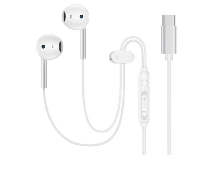 lot 72658 image: Type C Headphones Wired for iPhone 16e 1716 Pro Max16 Pro16 Plus1615, USB C Earphones Noise Canceling Earbuds with Mic & Remote Control for Samsung Galaxy S25 Ultra S24FE S23 S22 A17 A16,Pixel 10 - Retail $15