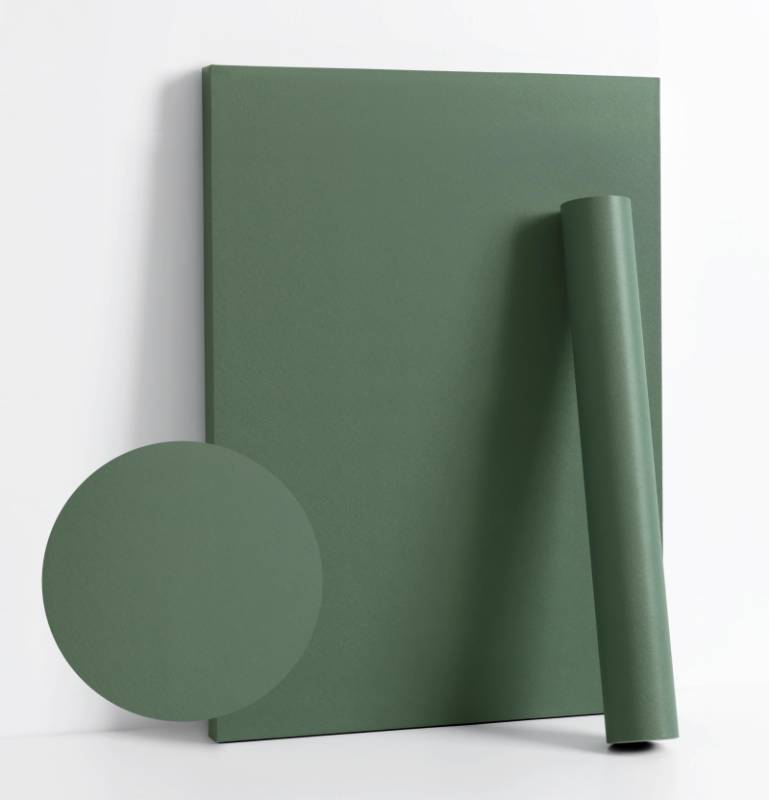 lot 72610 image: 118x17.7 Green Peel and Stick Wallpaper Contact Paper Modern Self Adhesive Wall Paper Removable Renter Friendly Textured Solid Color Shelf Cabinet Vinyl Roll (118x17.7,Dark Green) - Retail $7