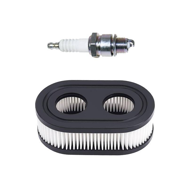 lot 72592 image: 593260 Air Filter with Pre Filter and Spark Plug Fits for B&S 725EX 625EX 575EX 550EX 525EXI Engines, Air Filter Parts for Toro Recycler 22 and Troy Bilt Lawn Mower - Retail $8