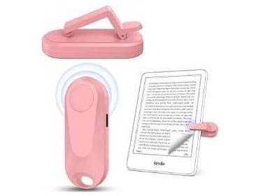 lot 72599 image: Page Turner for Kindle Paperwhite Oasis Kobo eReaders, Camera Camcorder Remote Controls, Page Turner Clicker for ipad Tablets Reading Novels with Wrist Strap Storage Bag - Retail $12