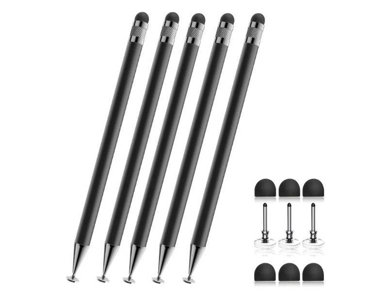 lot 72602 image: Stylus (5 Pcs),2-in-1 Stylus Pen for Touchscreen, High Precision and Sensitivity, Suitable for iPhoneiPadAndroid Tablets, Compatible with Touch Screens, Black - Retail $8