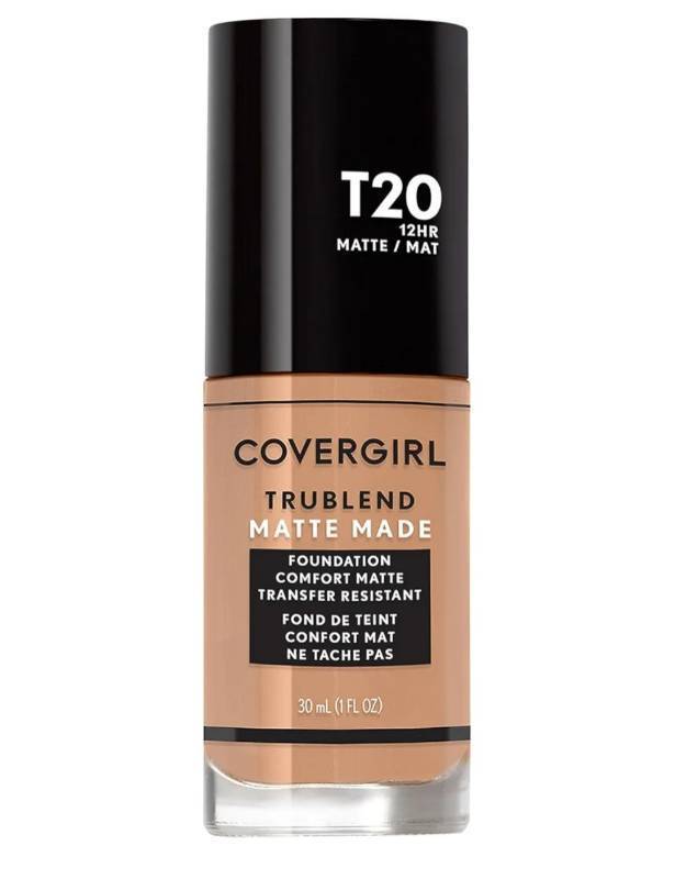 lot 72688 image: CoverGirl TruBlend Matte Made Liquid Foundation T20 Soft Honey - Retail $8