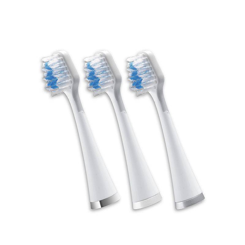 lot 72656 image: Waterpik Triple Sonic Electric Toothbrush Replacement Heads STRB-3WW White  3 Count - Retail $24