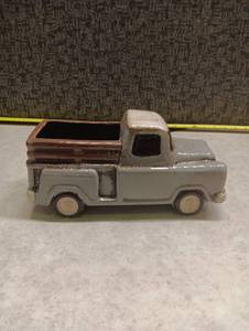 lot 313 image: Creative Co-op Stoneware Truck Planter in Grey