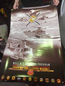 lot 342 image: Bell H-1 Upgrade Program USMC Helicopter Poster - Tough Machines for Tough Marines