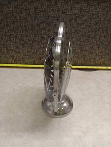 lot 361 image: Silver-Tone Metal Folding 3-Tier Tidbit Serving Stand