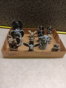 lot 365 image: Collection of Gargoyle and Demon Figurines