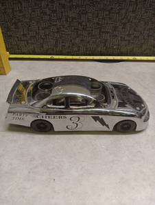 lot 368 image: NASCAR Stock Car Chrome Decanter Set with Shot Glasses