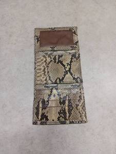 lot 399 image: Snake Skin Leather Long Bifold Wallet