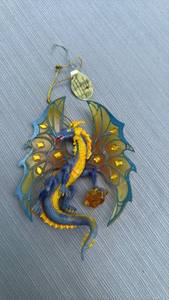 lot 888091 image: Stained Glass Dragon Suncatcher Ornament