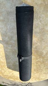 lot 888124 image: Black Rolled Felt Game Mat with Buckle Strap