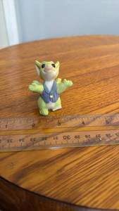 lot 888143 image: Whimsical Green Dragon Figurine with Vest