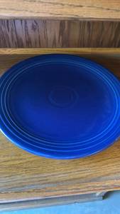 lot 6510 image: Fiesta Cobalt Blue Dinner Plate 12 inch
