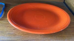 lot 6531 image: Fiesta HLC USA Genuine Orange Oval Serving Platter