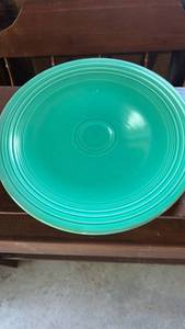 lot 6547 image: Vintage Fiesta Pottery 15 Chop Plate in Original Green Glaze for Sale  Circa 1936-1942
