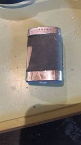 lot 6477 image: Ronson Lighter with Black Wrap and Chrome Accents