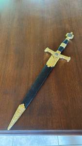 lot 60613 image: Masonic Decorative Sword with Gold-Tone Embellishments