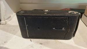 lot 60617 image: Eastman Kodak Folding Camera with Leather Case