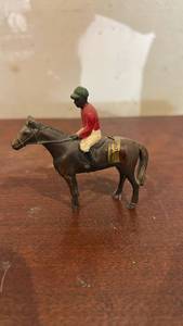 lot 60660 image: Cast Metal Horse and Jockey Souvenir Figurine