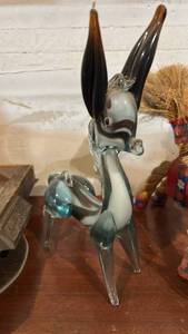 lot 60668 image: Murano Style Art Glass Donkey Figurine