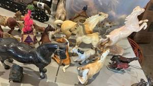 lot 60669 image: Large Collection of Horse Figurines and Statues